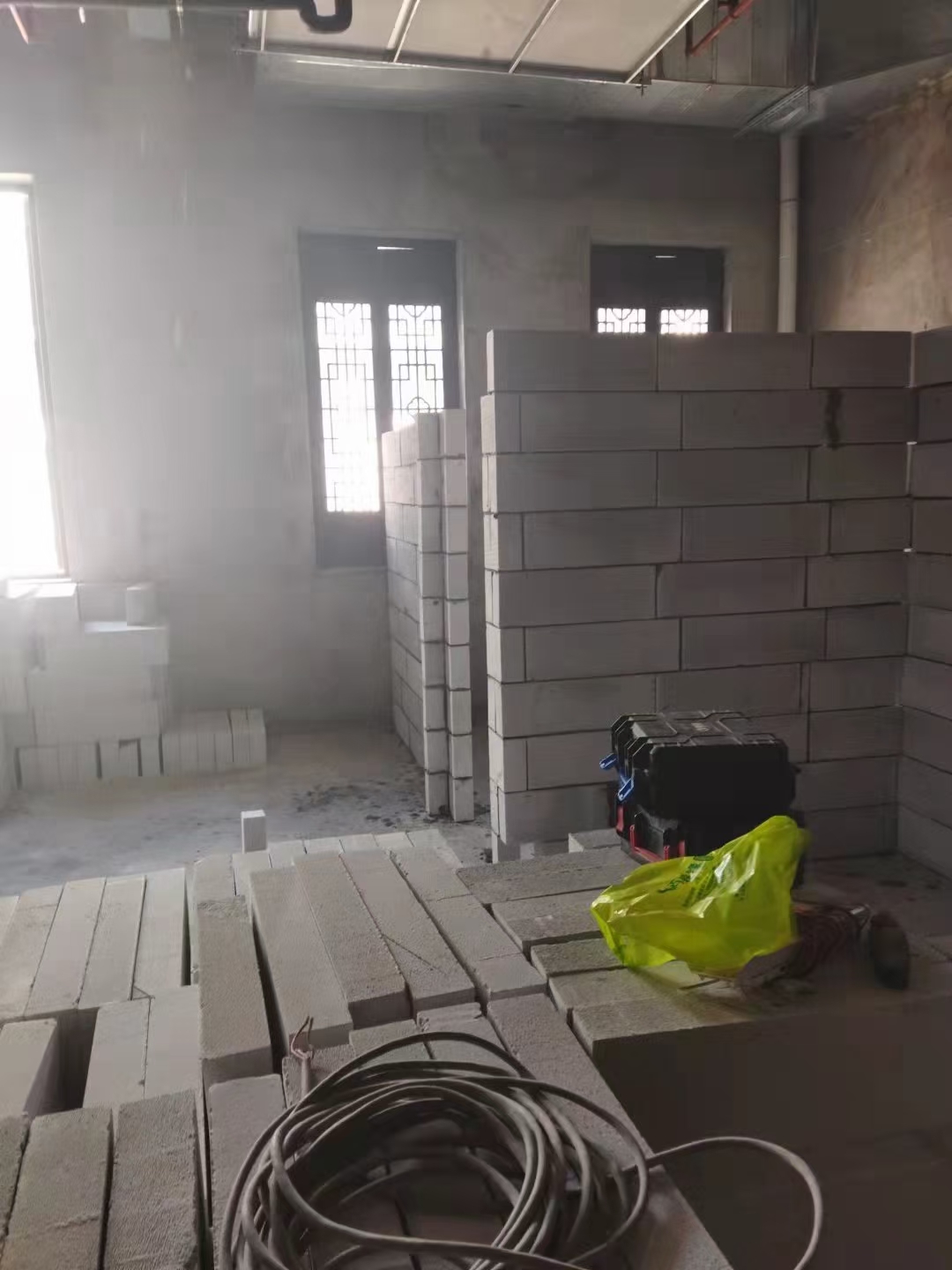 泡沫砖隔墙-空间分隔
